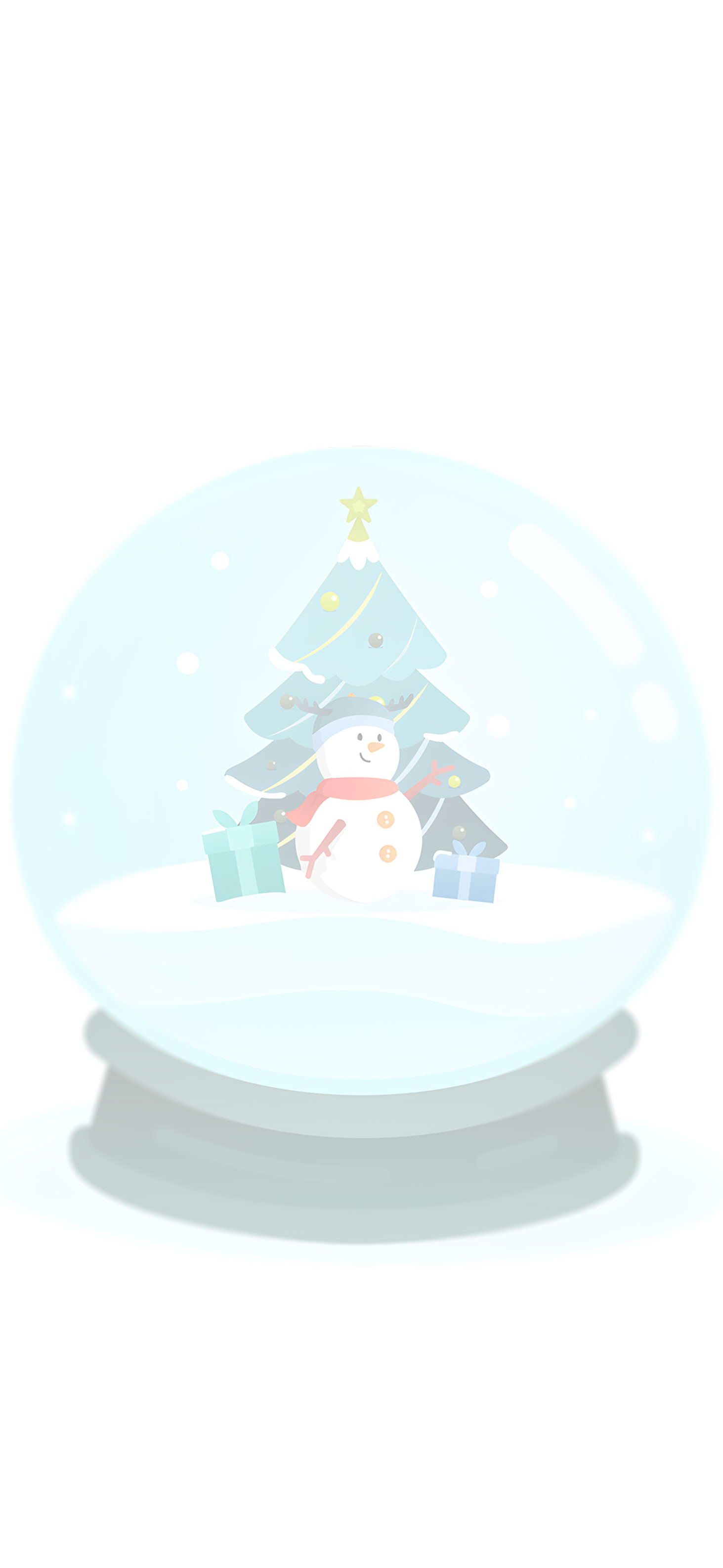 Magical Christmas Snow Globe with Snowman Wallpaper