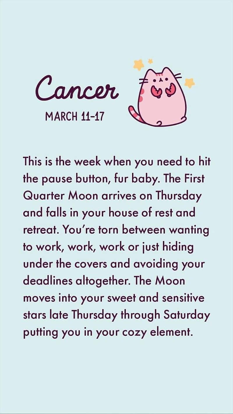 Download Cute Cancer Zodiac Sign Weekly Advice Wallpaper