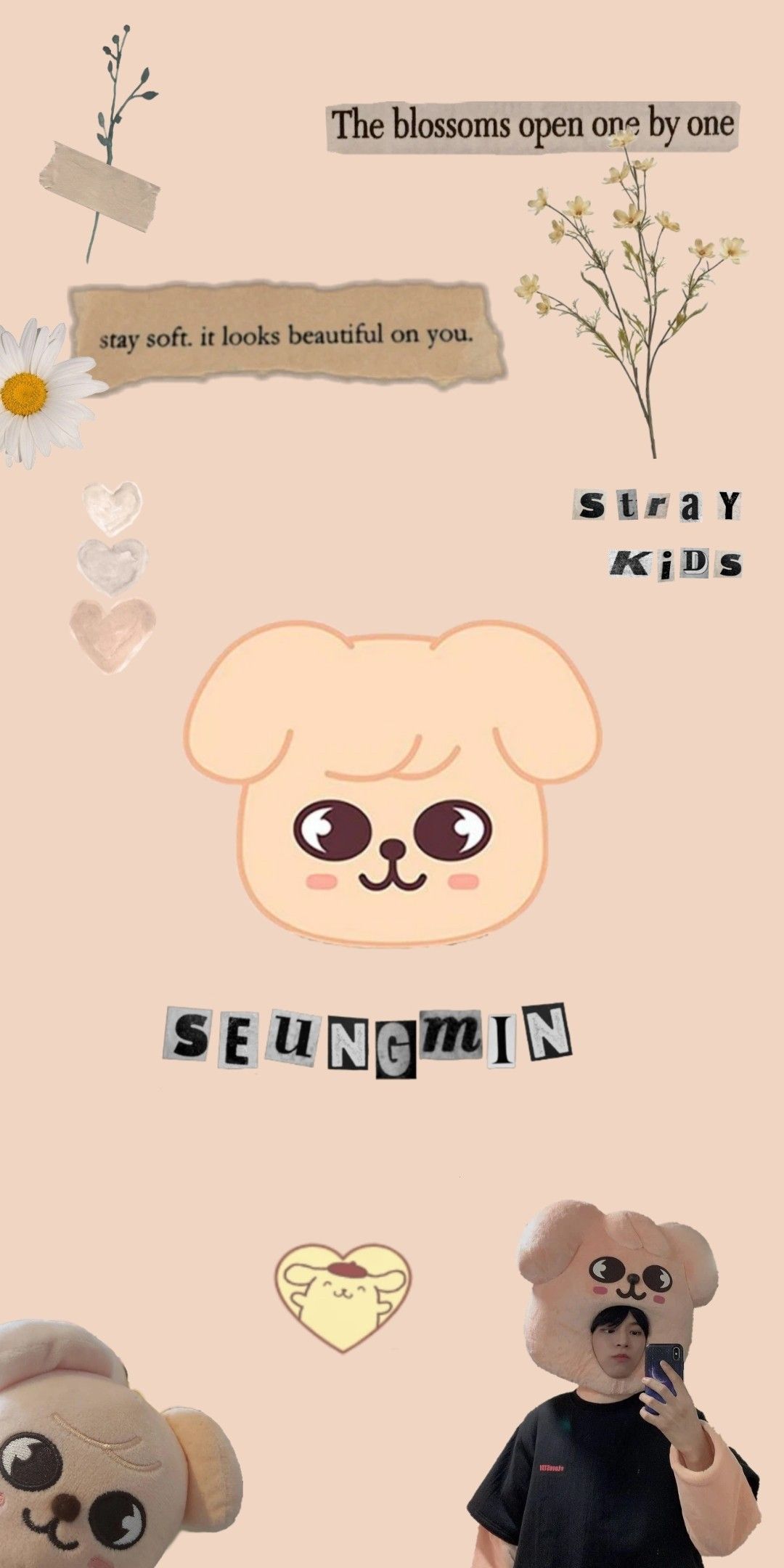 seungmin / puppy.m. Cute image for wallpaper, Kpop iphone wallpaper, Cute simple wallpaper