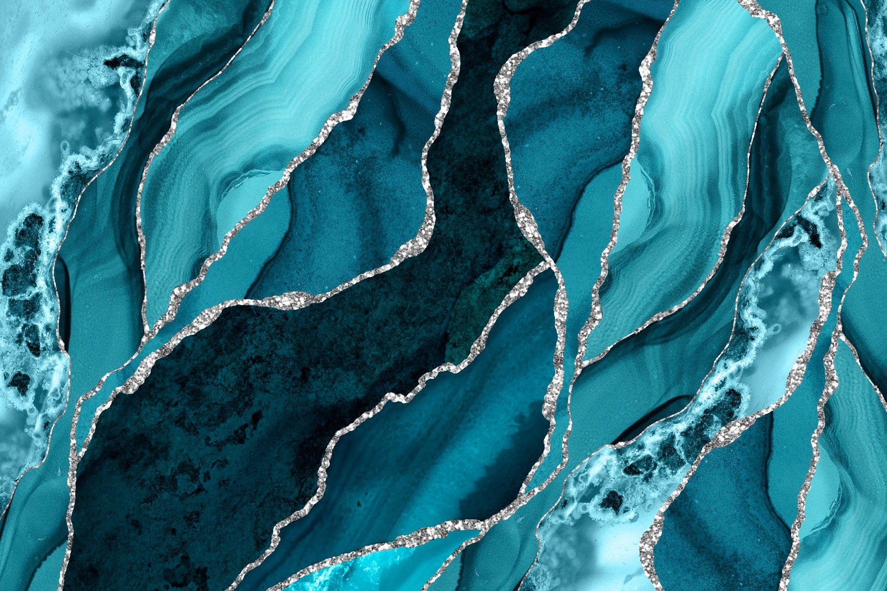 Download Teal And Gold Marble Desktop Wallpaper