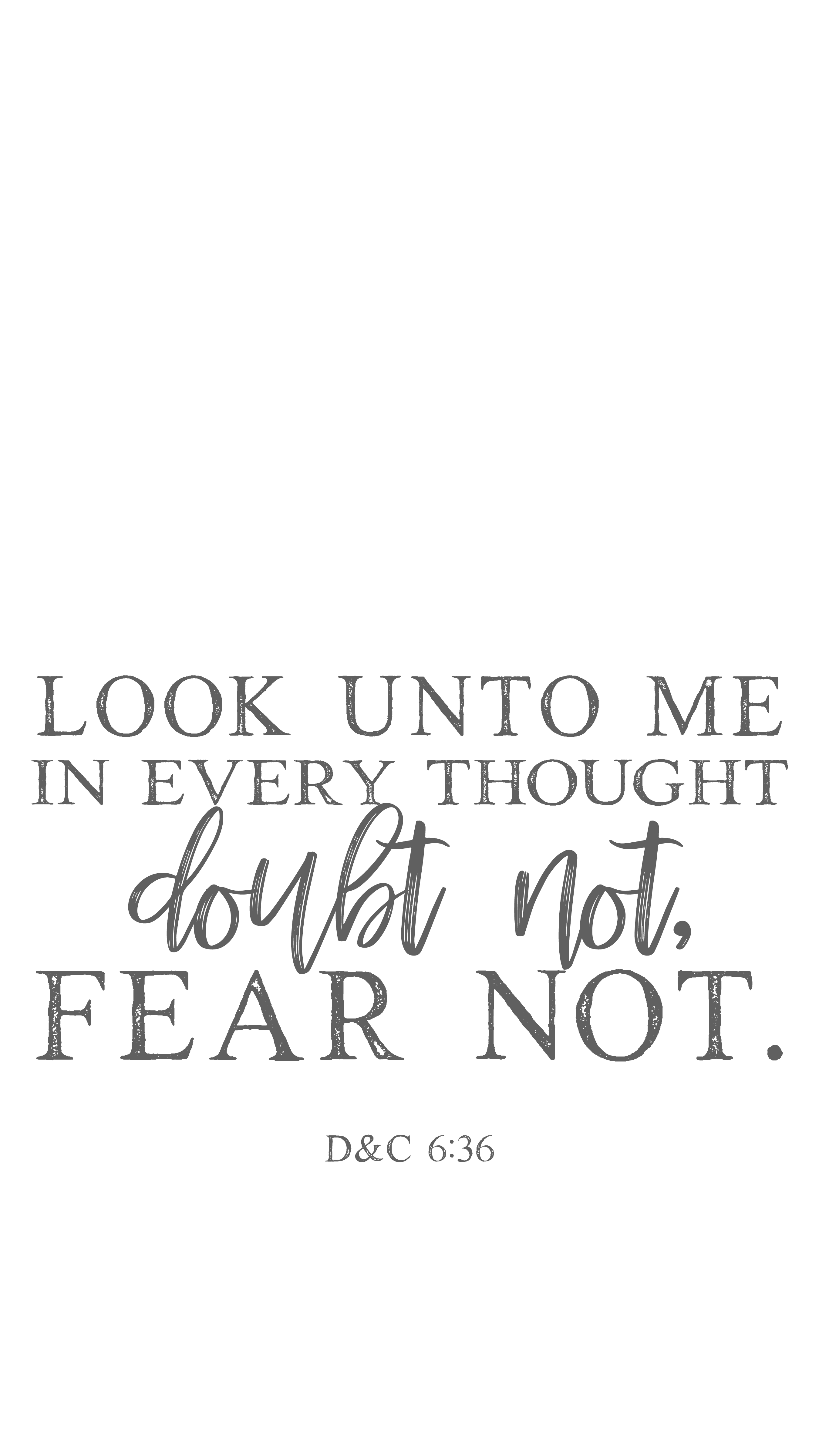 Doubt Not. Not wallpaper, Phone background, Fear
