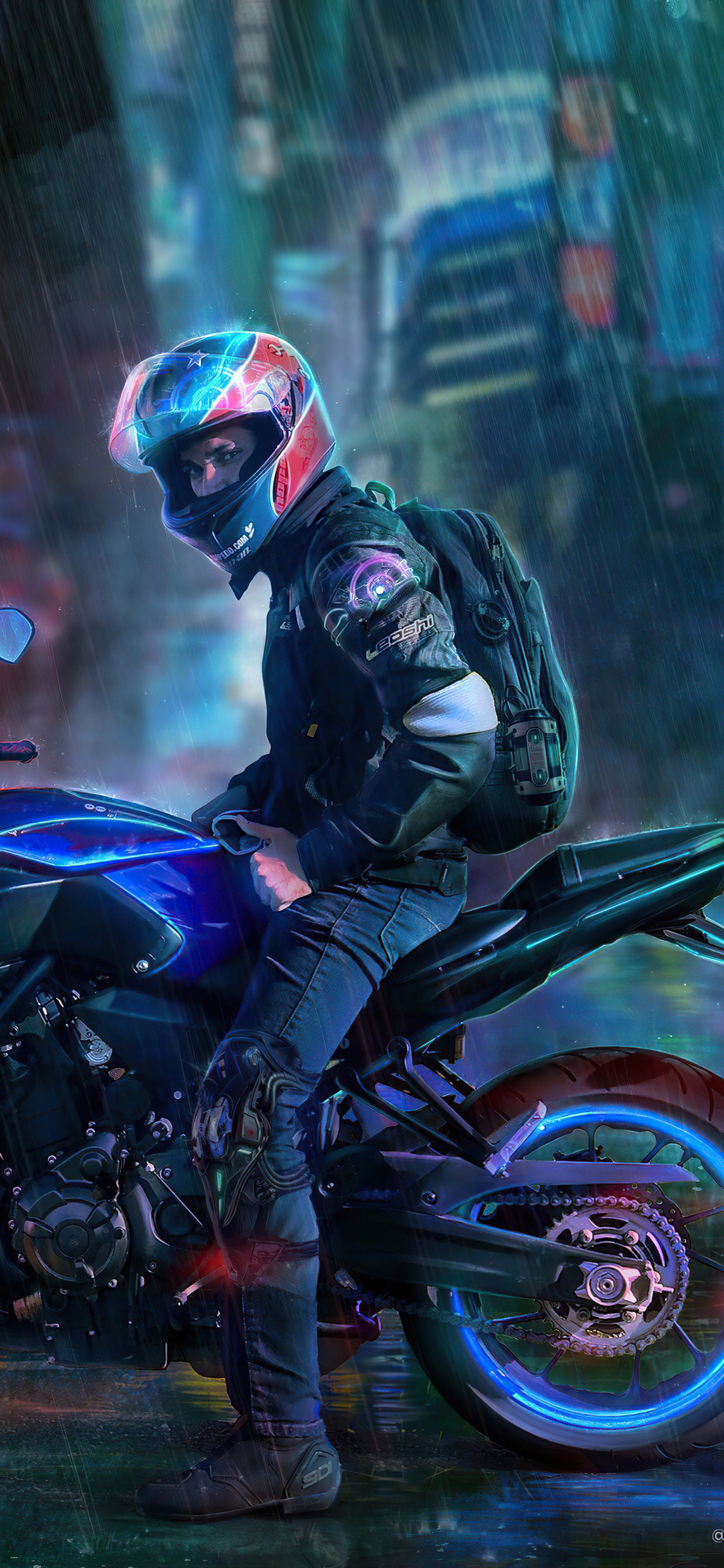 Yamaha Biker Rider iPhone XS, iPhone 10, iPhone X , HD 4k Wallpaper Image, Background, Photos and Picture