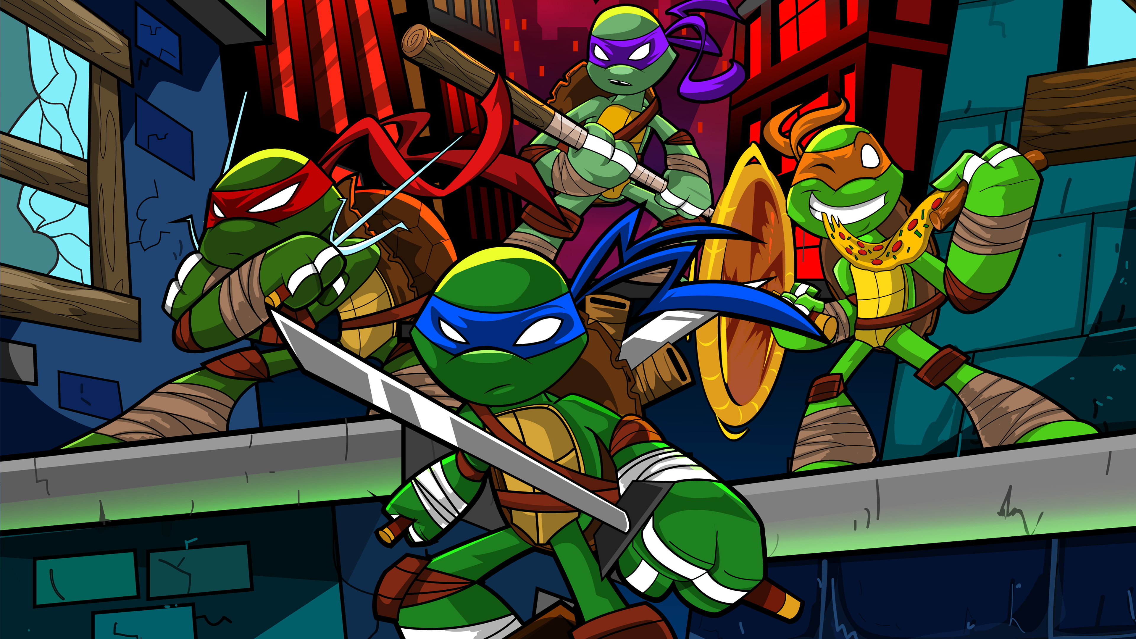 Tmnt Cartoon Art, HD Superheroes, 4k Wallpaper, Image, Background, Photo and Picture