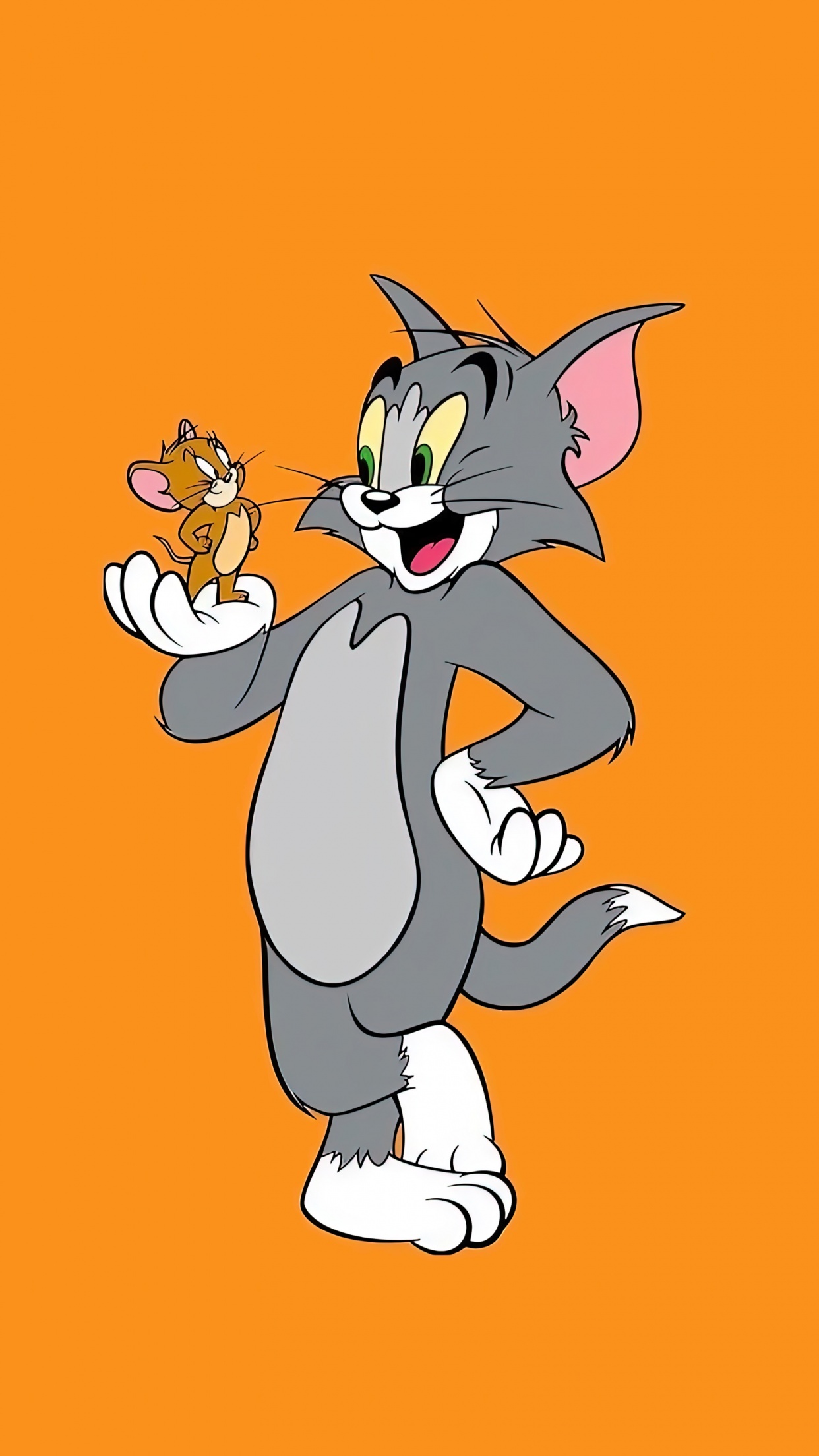 Tom & Jerry Wallpaper 4K, Cartoon, 5K, White background