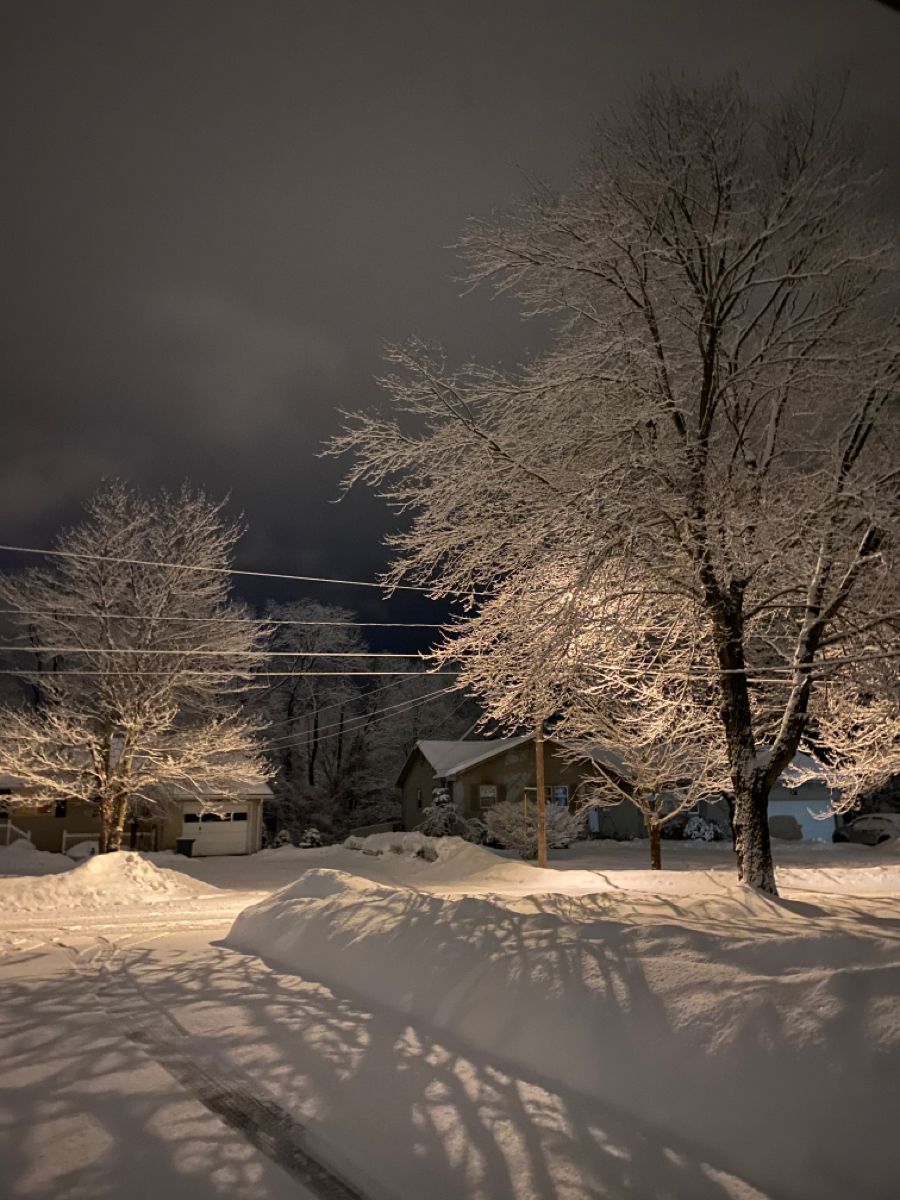 snow aesthetic snow at night wallpaper winter streets. Snow night, Winter landscape, Dark landscape