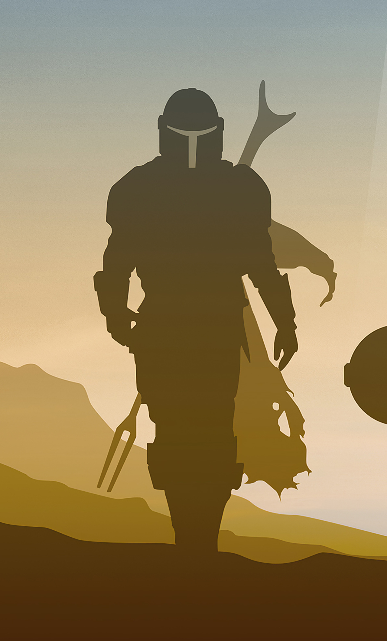 Star Wars The Mandalorian Minimalist 4k iPhone HD 4k Wallpaper, Image, Background, Photo and Picture