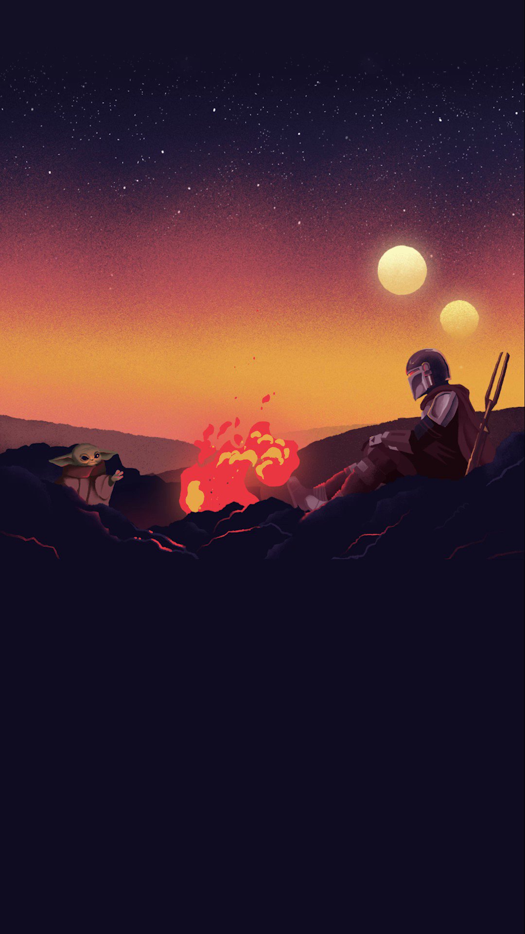 Star Wars is the Way.to keep cozy. Turn on this video to stay warm by the fire with the Mandalorian and Grogu. Enjoy an extended version here