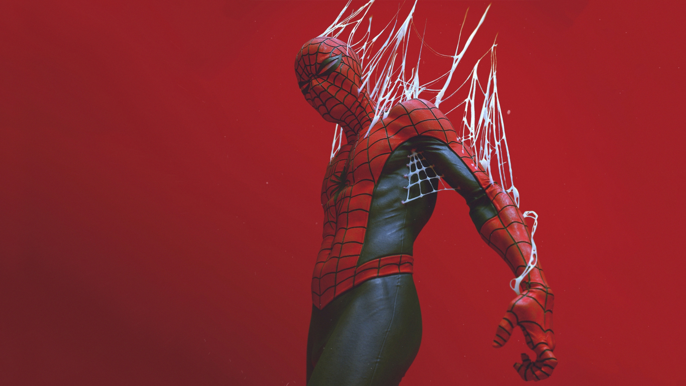 Spider Man In The Web Digital Art Wallpaper Background