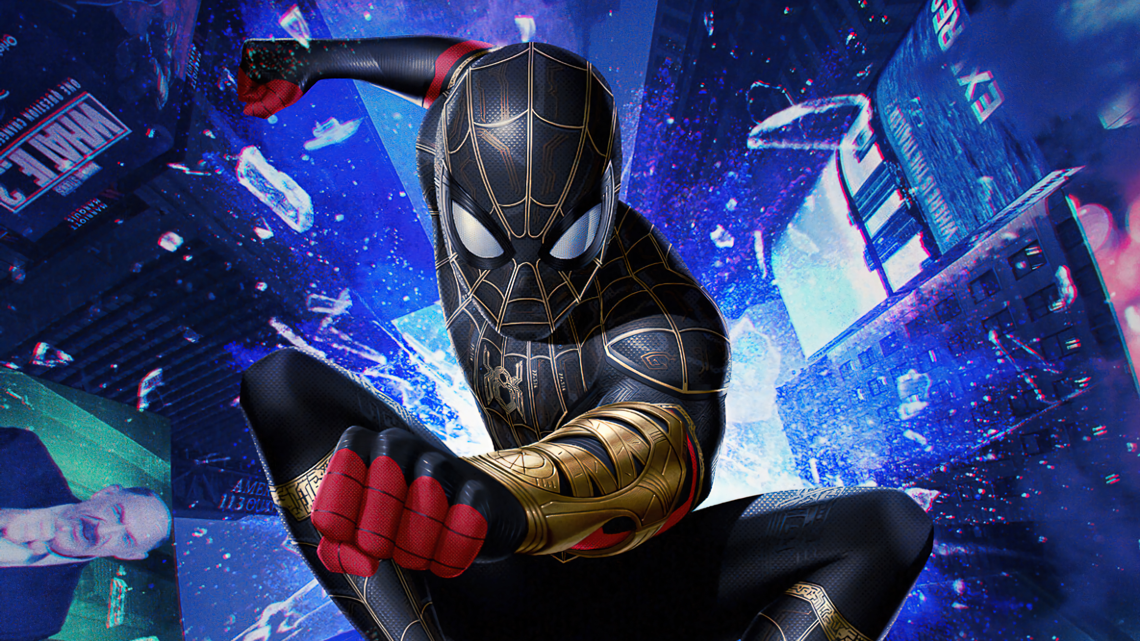 Spider Man with black suit Digital Art Wallpaper 4k HD
