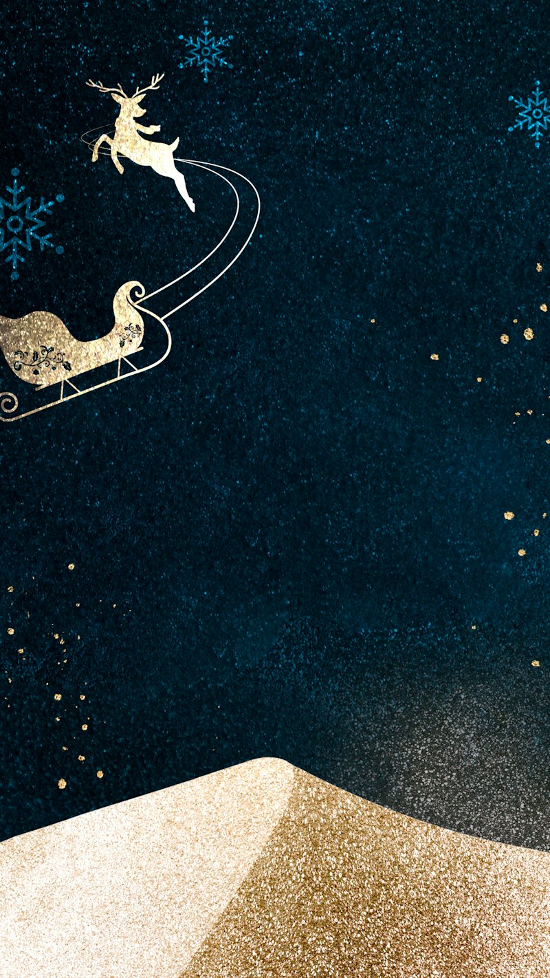 Winter iPhone wallpaper, aesthetic glitter