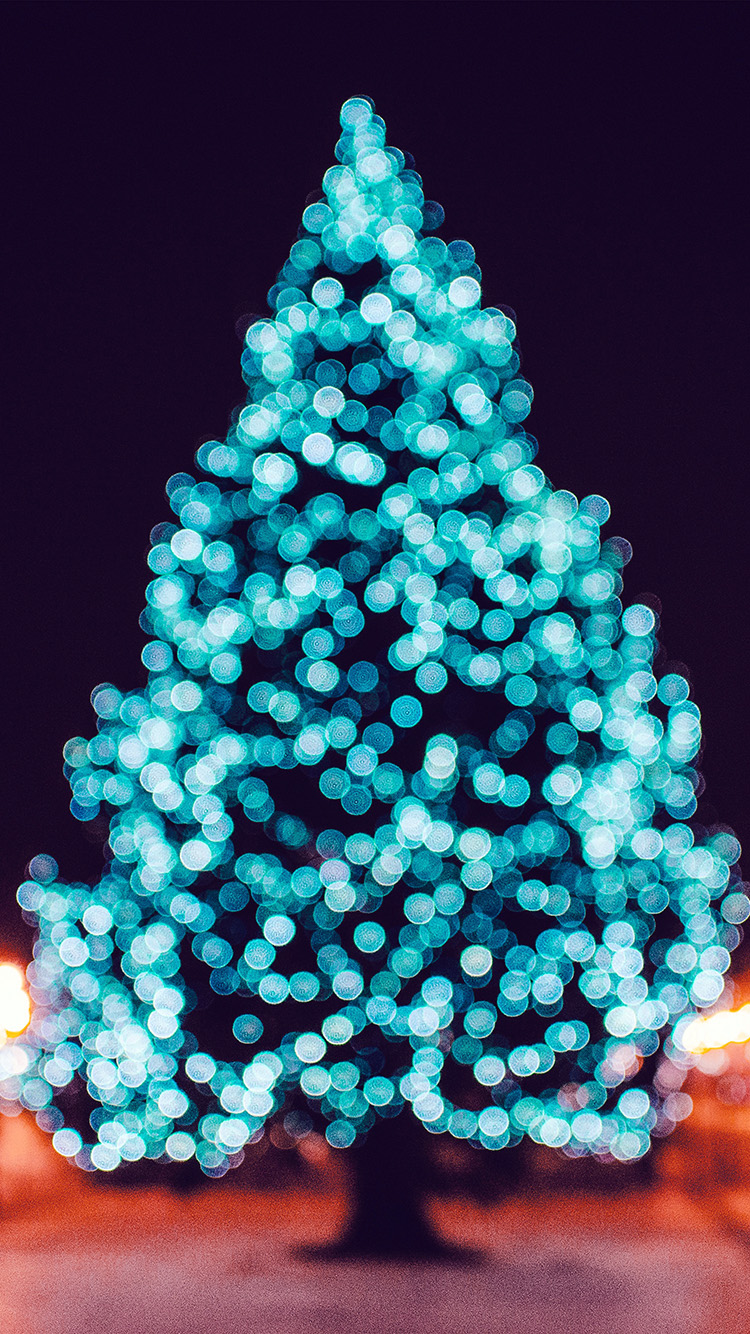 iPhone 6 wallpaper. city tree bokeh winter art christmas color