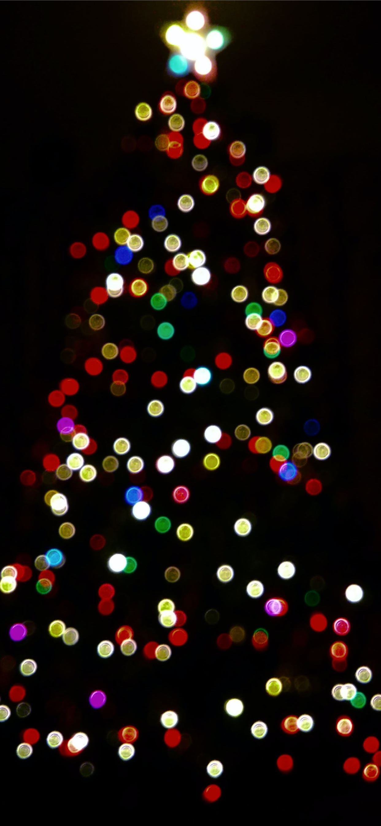 multicolored lighted Christmas tree iPhone X Wallpaper Free Download