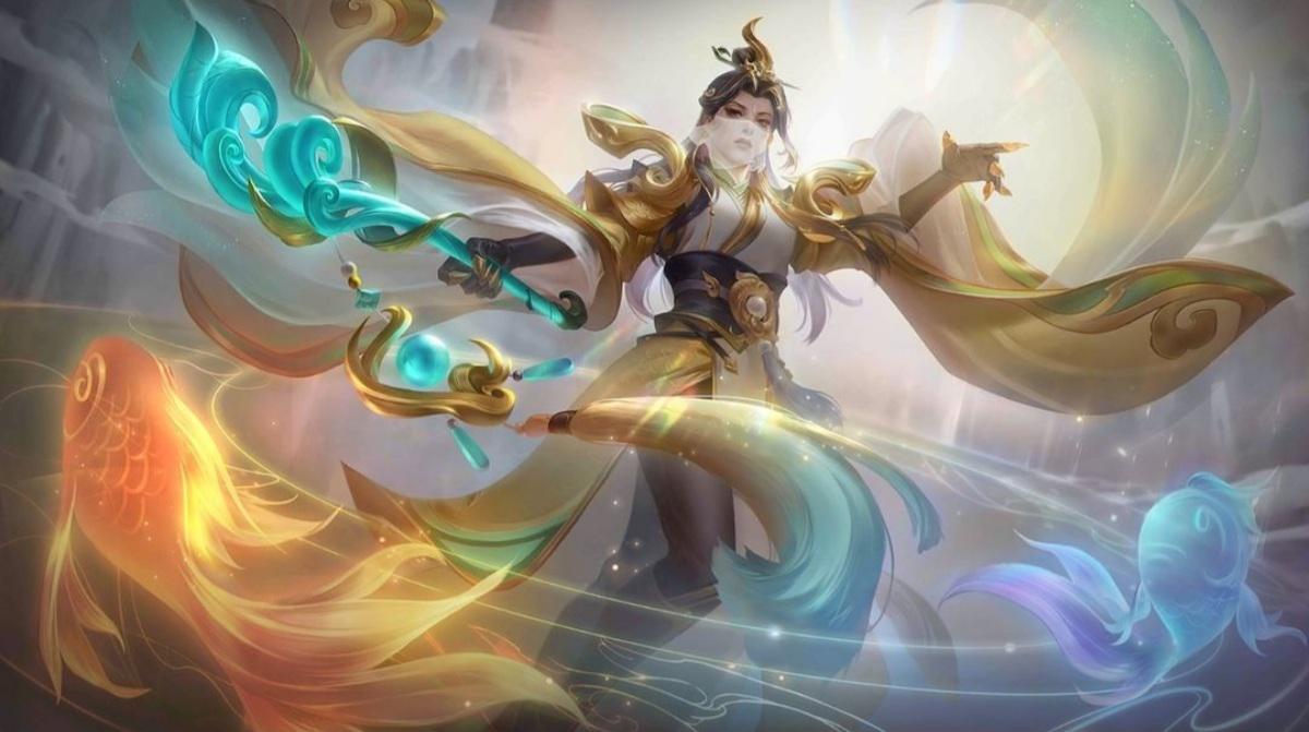 Luo Yi Elysium Guardian finished splashart (source:abyssal_mlbb)