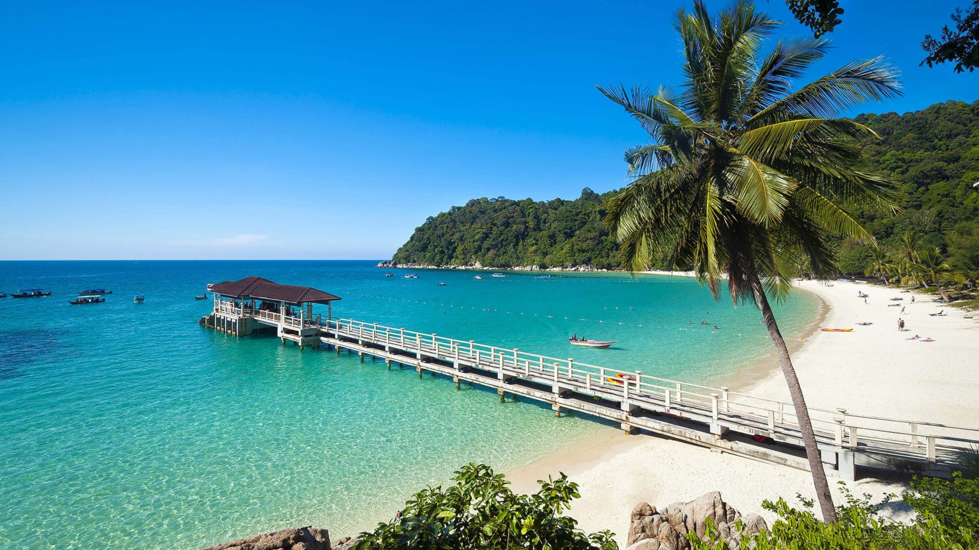 Pulau Perhentian Besar Island In Malaysia White Sand Beaches