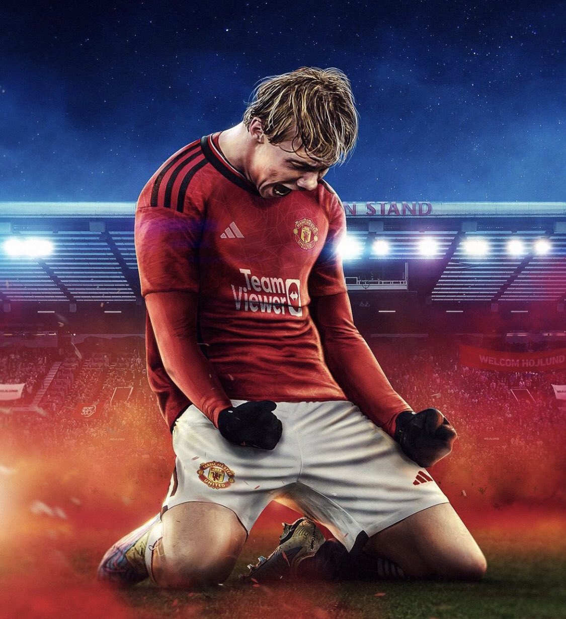 United Radar Rasmus Hojlund have all the attributes to be a Manchester United striker? YES / NO? #MUFC