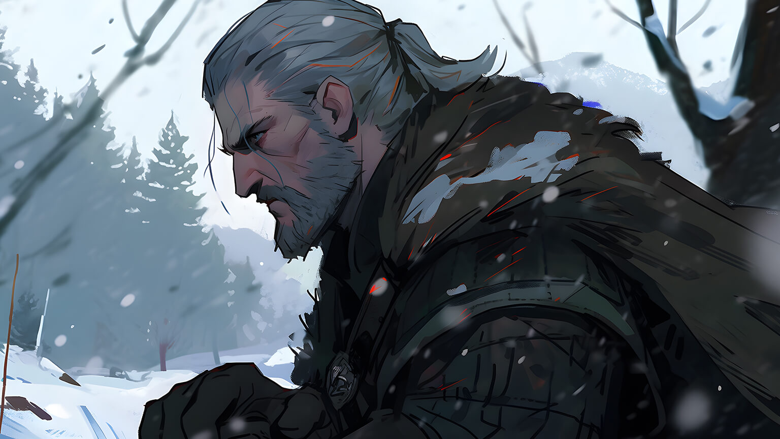 Witcher Geralt of Rivia Winter