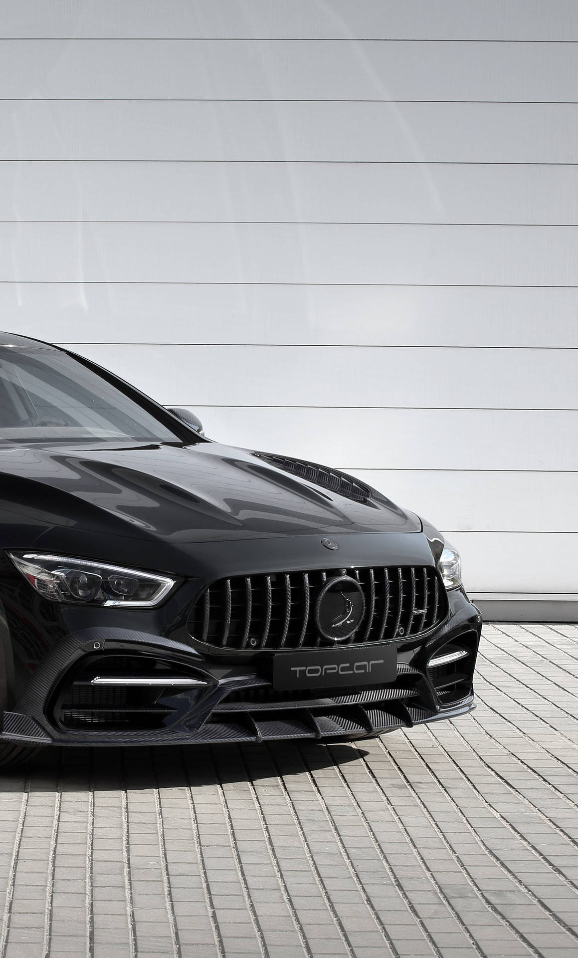 Download Black Mercedes Amg Front IPhone Wallpaper