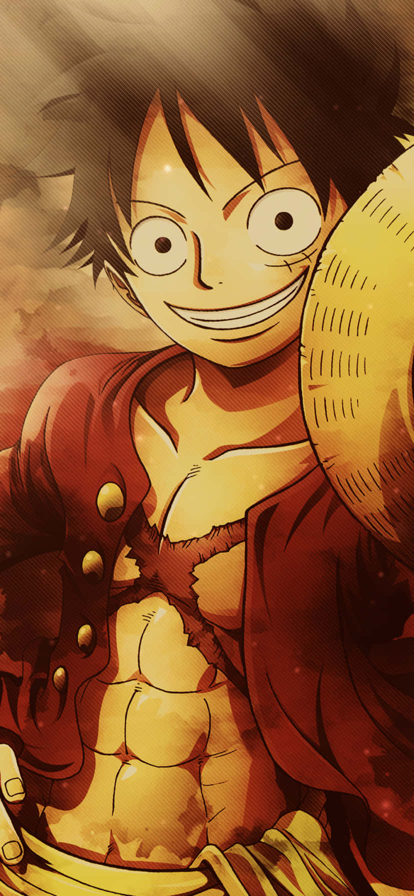 Download One Piece Luffy iPhone Smiling Portrait Wallpaper