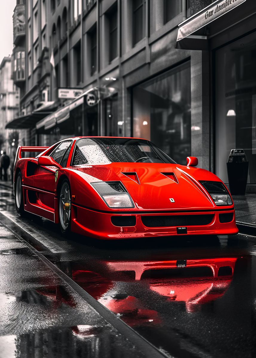 Ferrari F40 ' Poster, picture, metal print, paint
