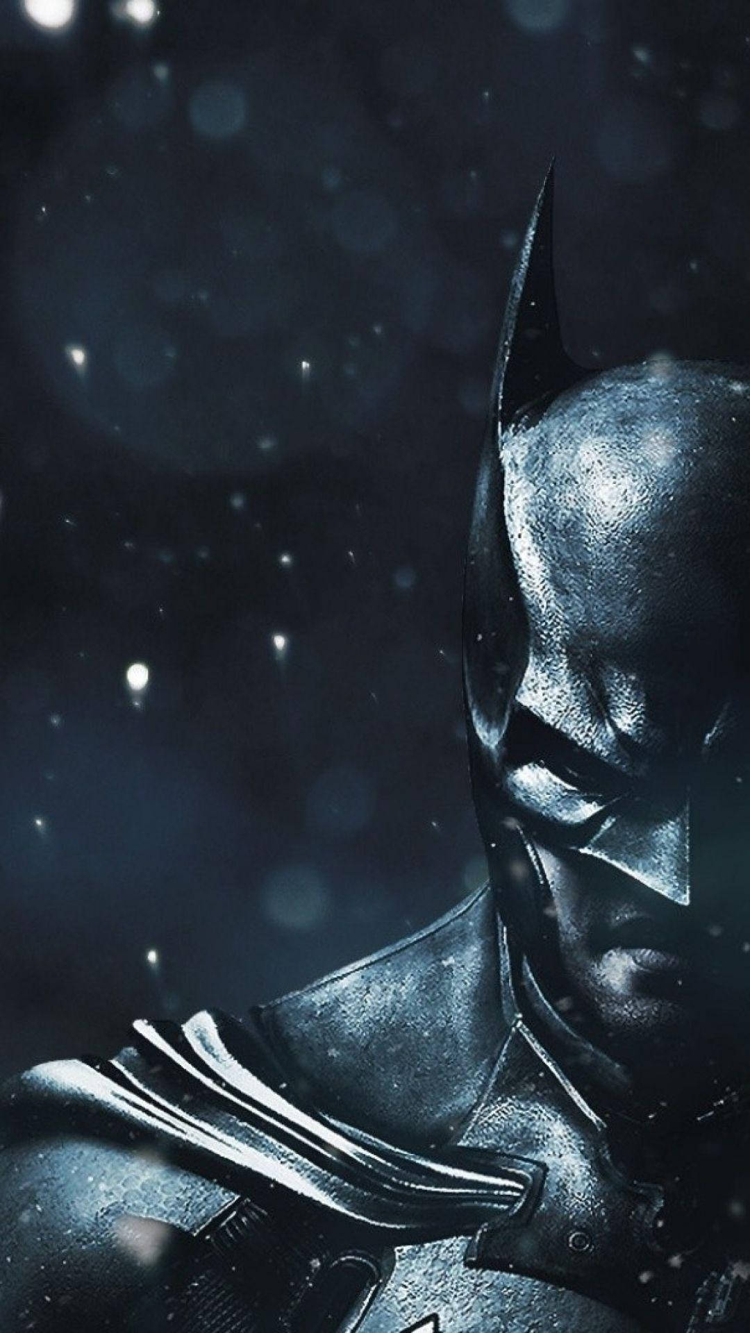 Download Half Portrait Shot Of Batman Dark IPhone Wallpaper