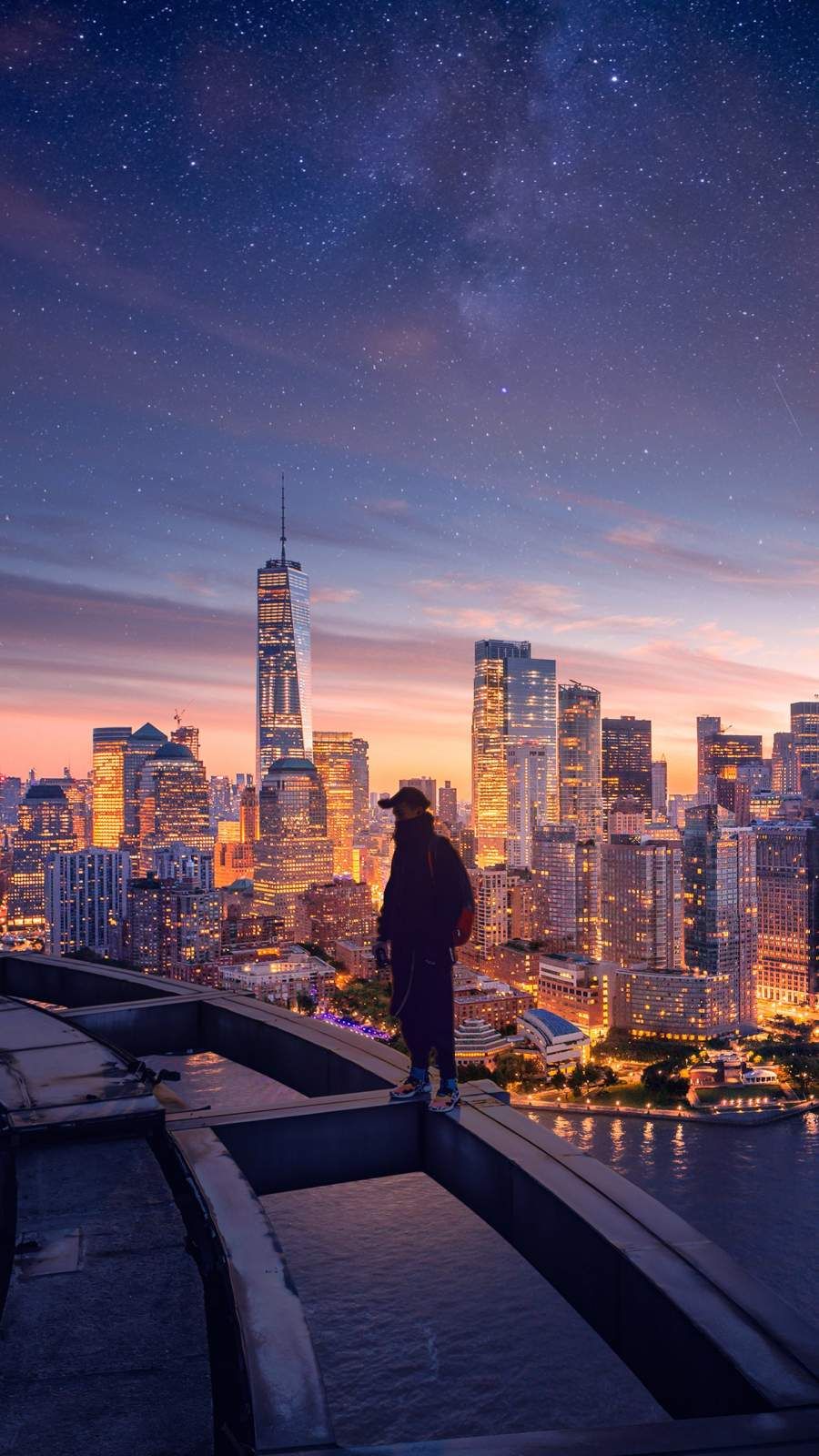 Download city lights iphone wallpaper Bhmpics