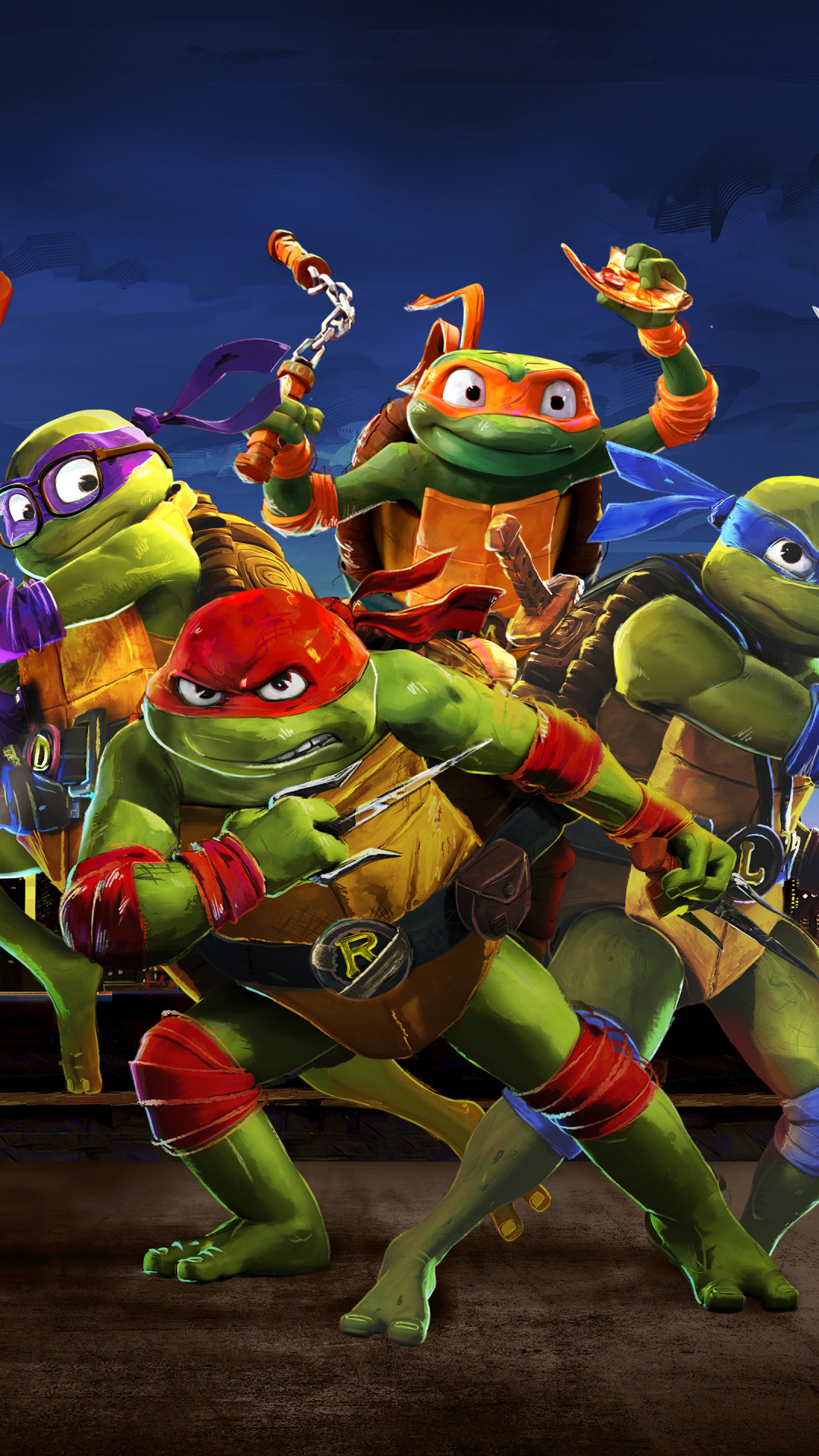 Teenage Mutant Ninja Turtles: Mutant Mayhem Phone Wallpaper