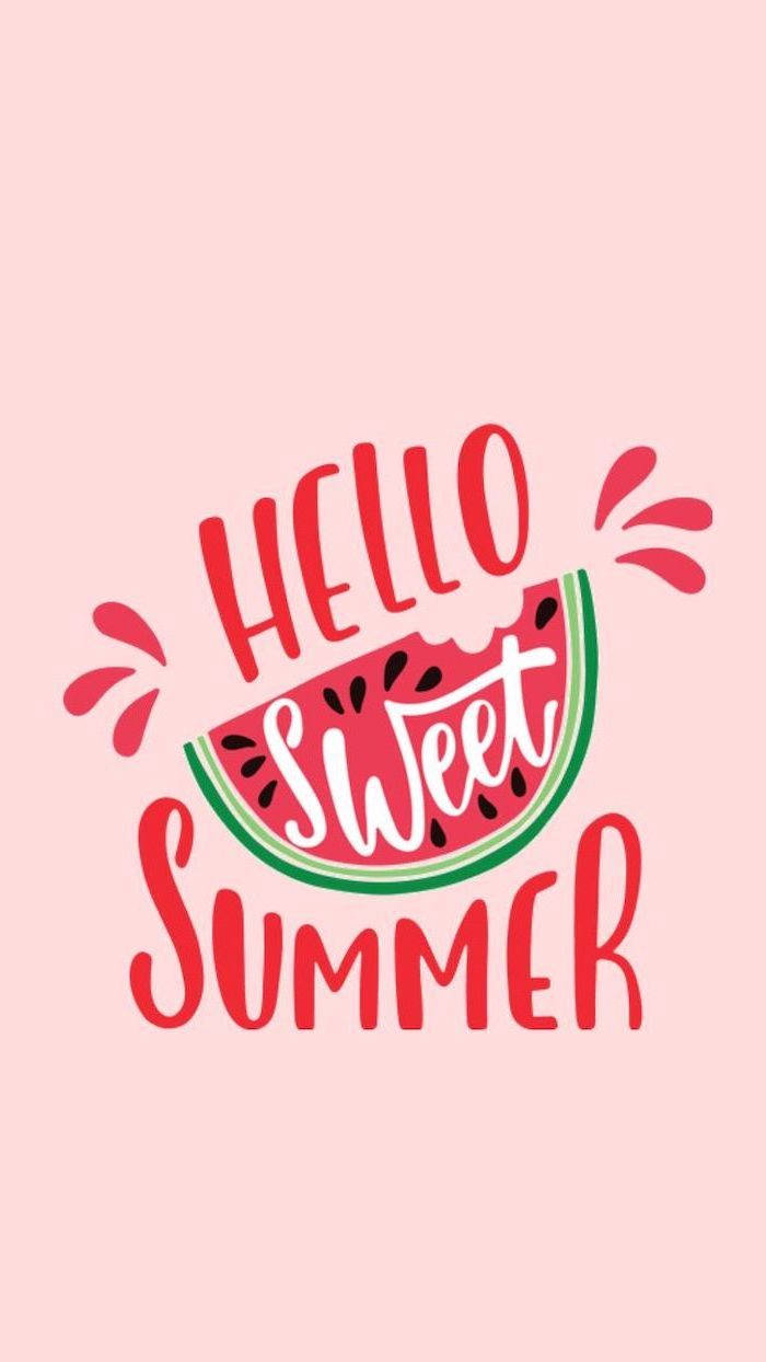 Download Hello Sweet Summer Girly iPhone Wallpaper