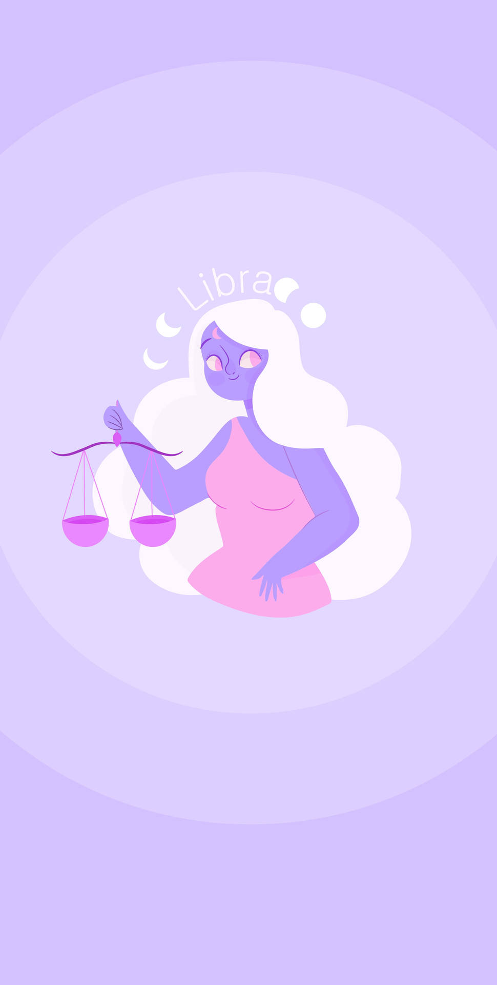 Download Purple Libra Zodiac Lady Wallpaper