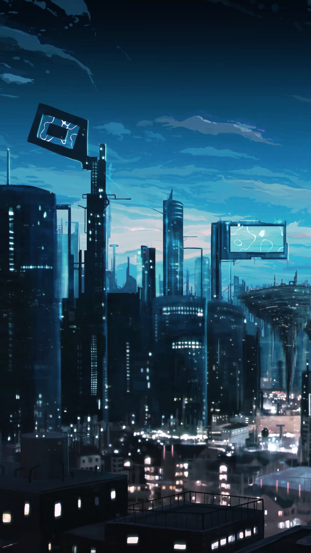 Download Anime City Phone Wallpaper
