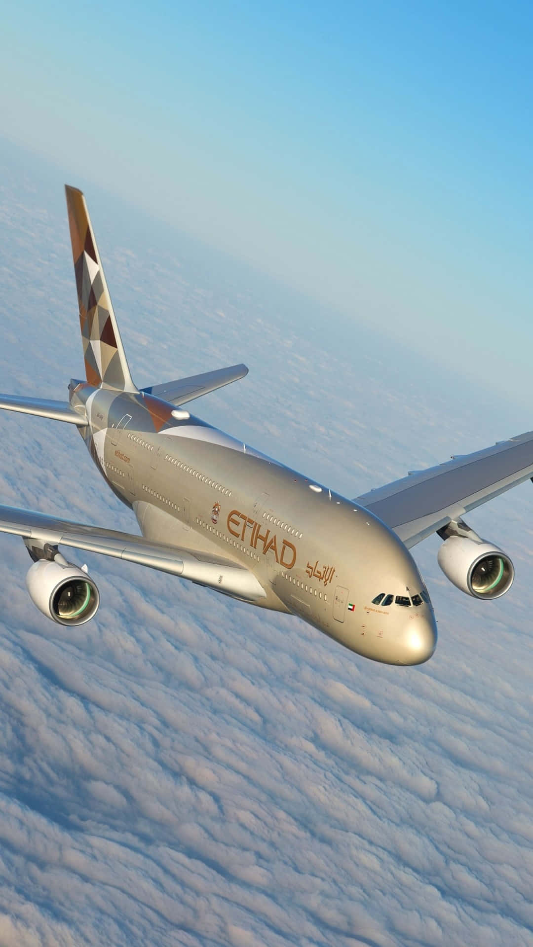 Download A Large Jet Airplane Flyinguds Wallpaper