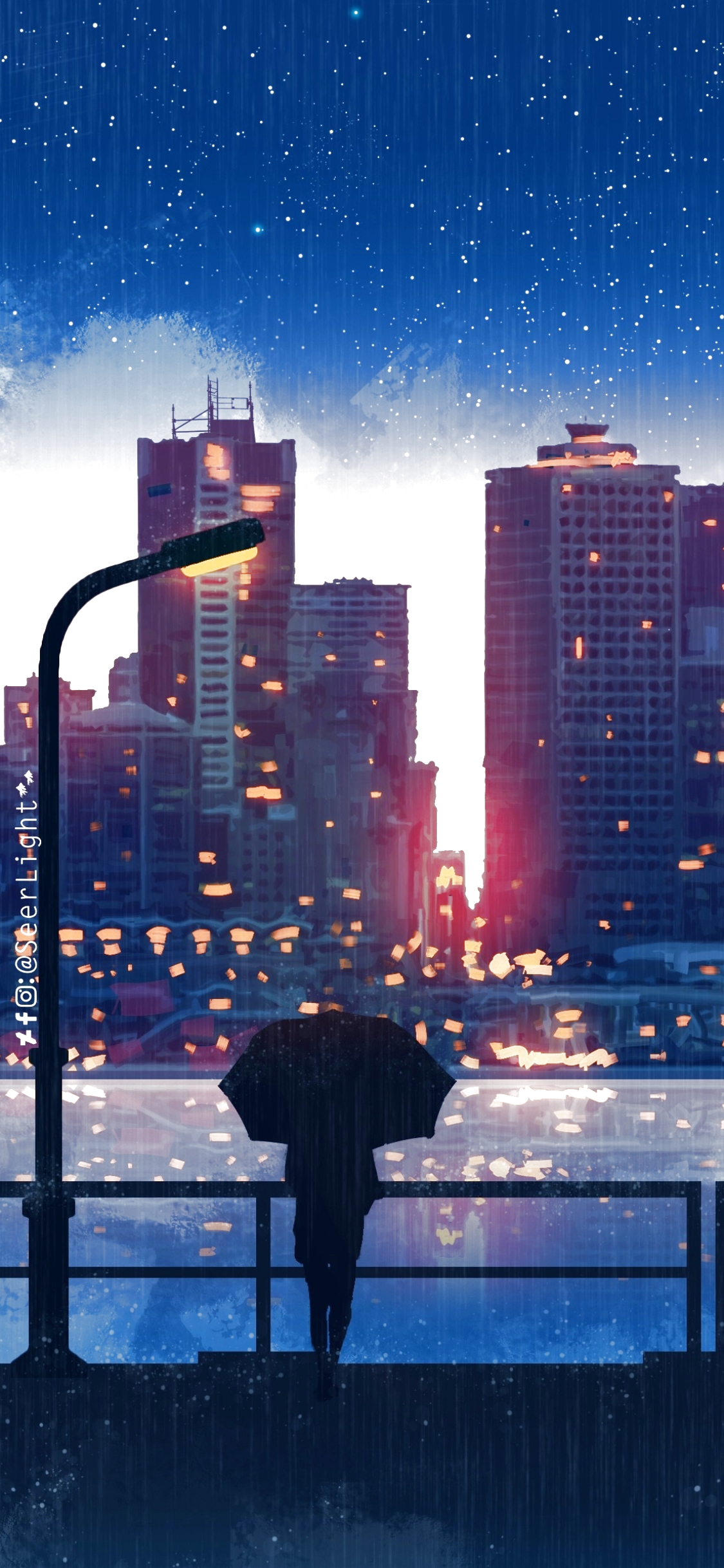 Mobile wallpaper: Anime, Night, City, 1342798 download the picture for free