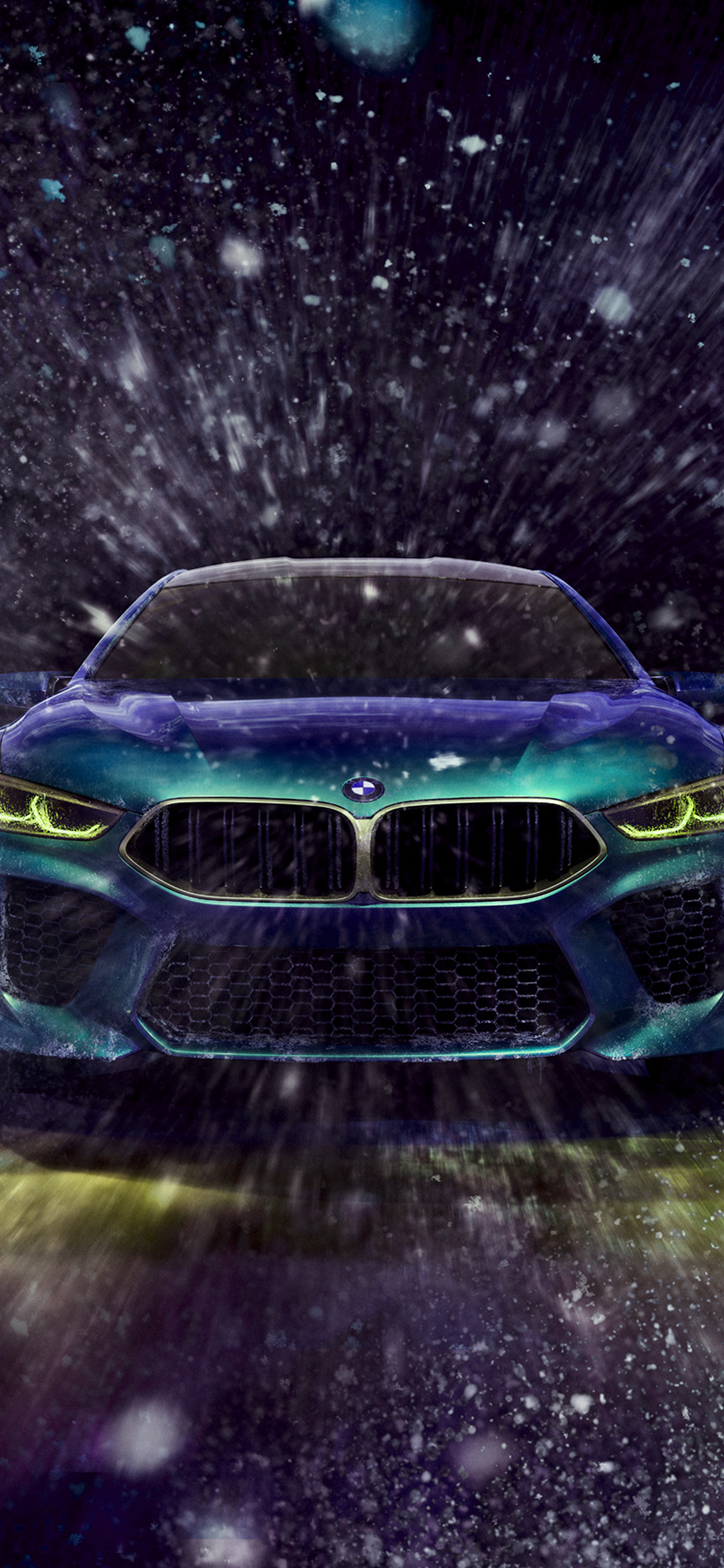 Art Bmw Car Road Blue