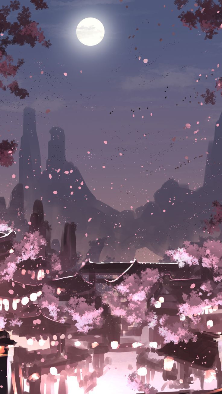 anime wallpaper, cherry blossom, wallpaper. Pink wallpaper anime, Pretty wallpaper background, Pretty wallpaper