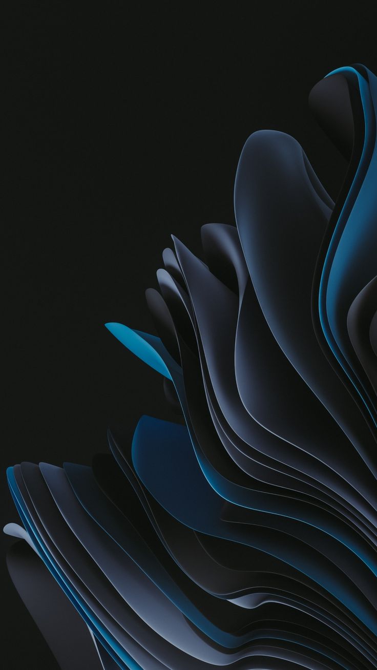 Windows 11, Stock, Black Blue Paper Edges, Art, 1440x2560 Wallpaper. Cute Wallpaper For Phone, IPhone Wallpaper Photo, Samsung Wallpaper