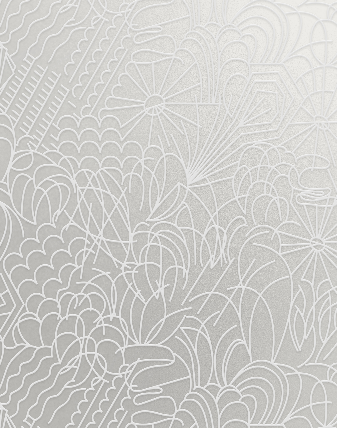 Pop, White Flock Silver Lustre