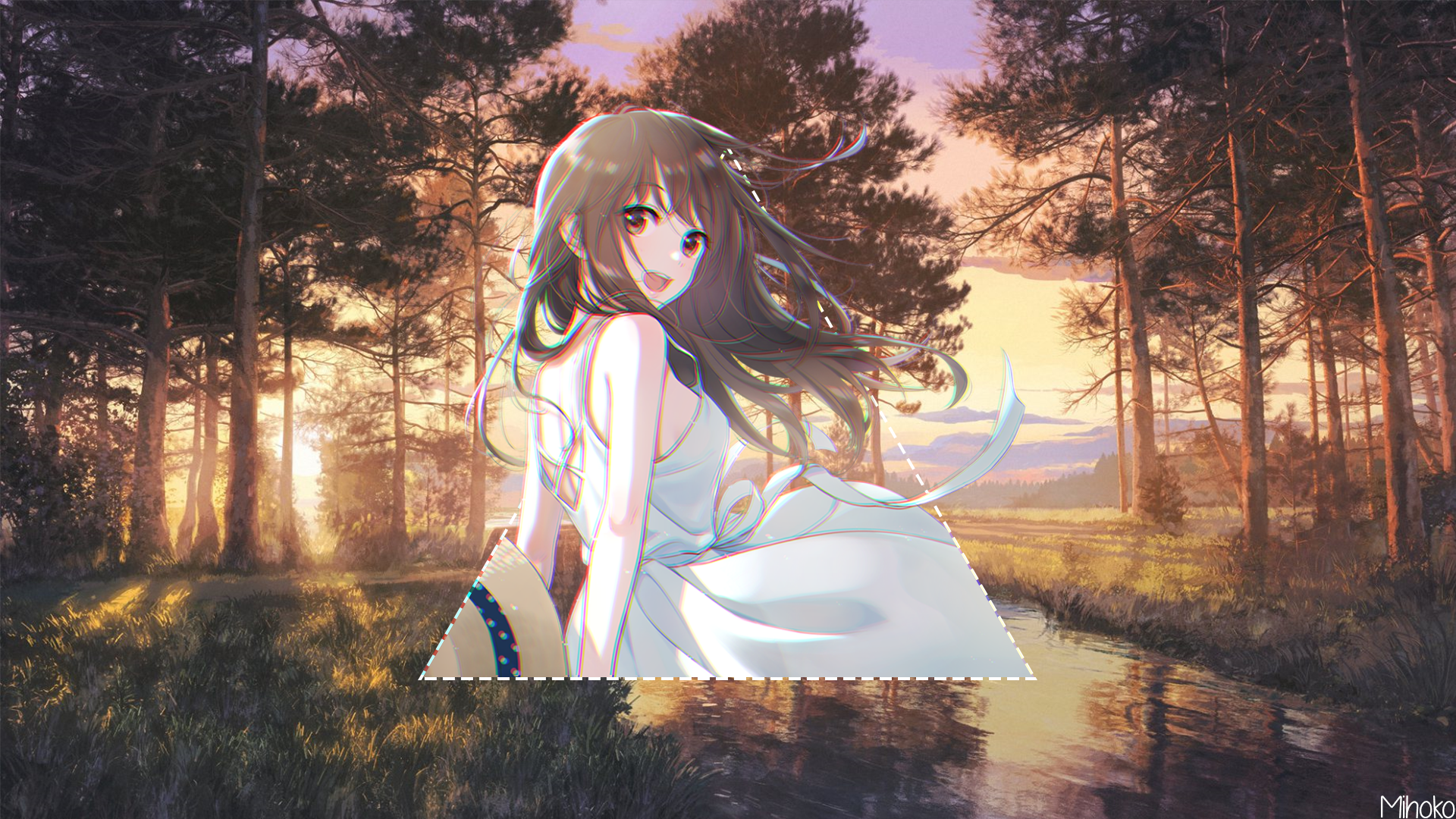 Anime, Anime Girls, Blurred, Picture In Picture HD Wallpaper