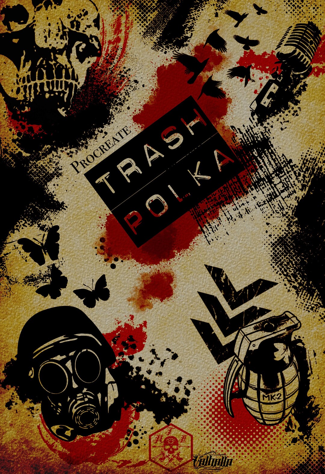 DIY Kit Splash Brush Trash Polka Inspired Tattoo Brush