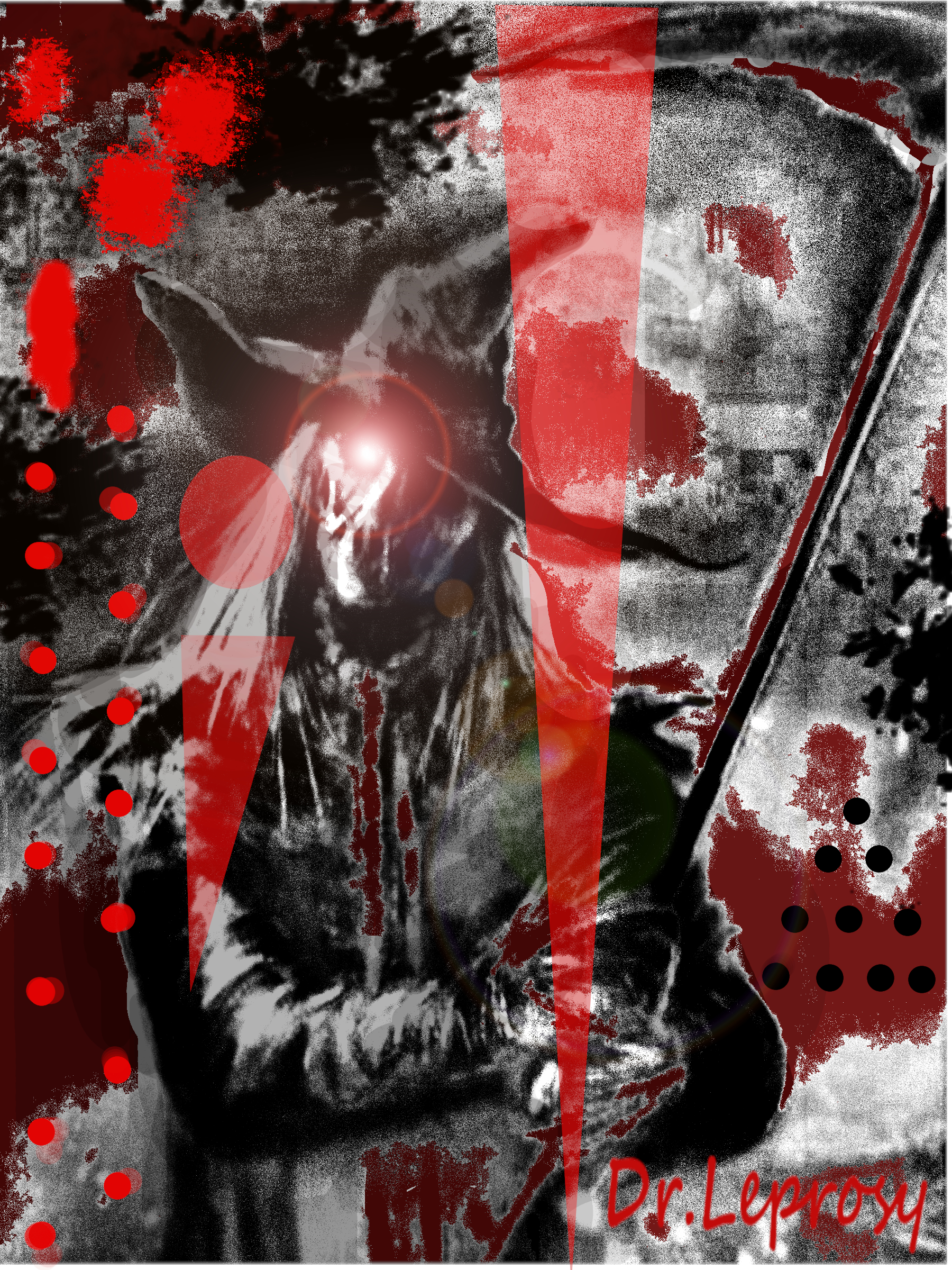 Based of the idea of Trash Polka I made my own style of digital art. I call it RazorBlade Disco