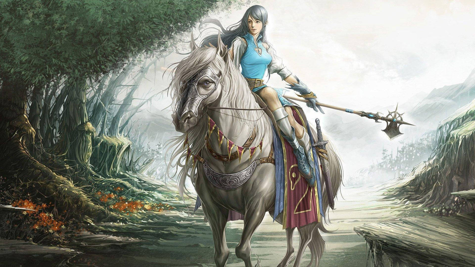 Download The fierce female warrior of Lineage Wallpaper