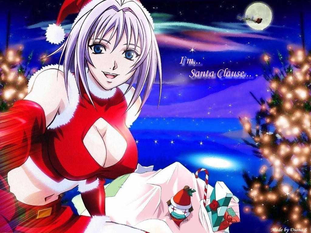 Anime Christmas Girl Santa Claus HD Wallpaper HD