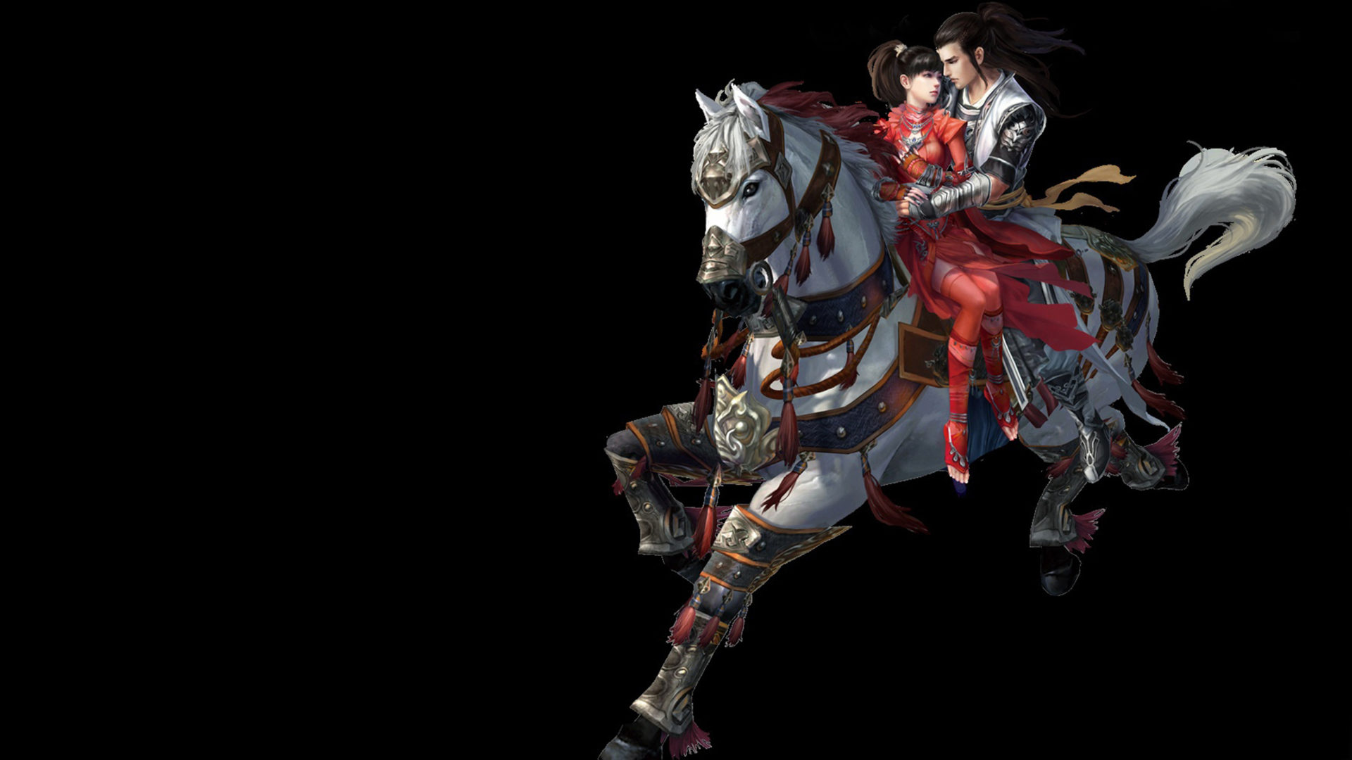 Asian Warrior On A Horse Theme From Video Game Wallpaper