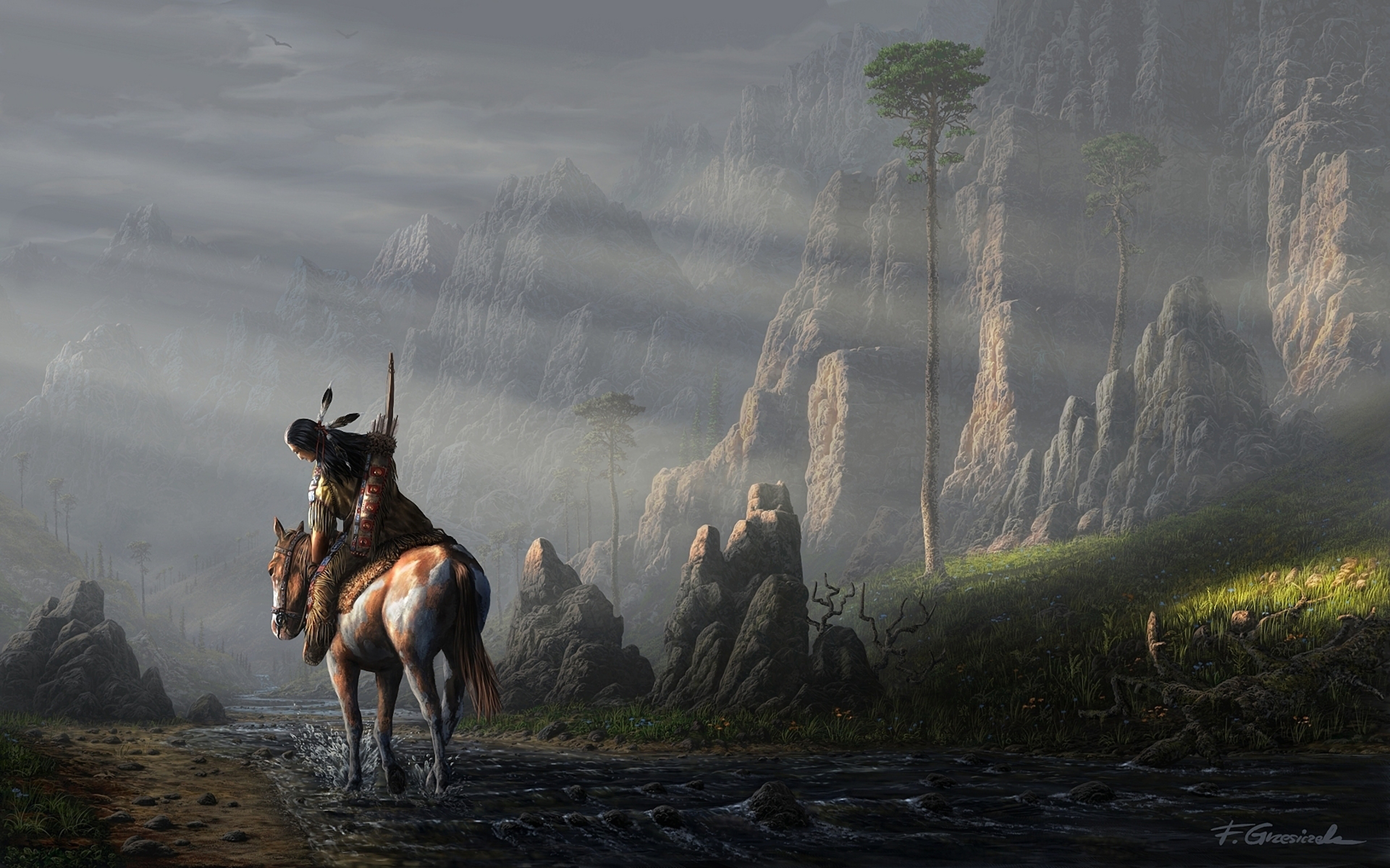 Fantasy Warrior HD Wallpaper By Fel X