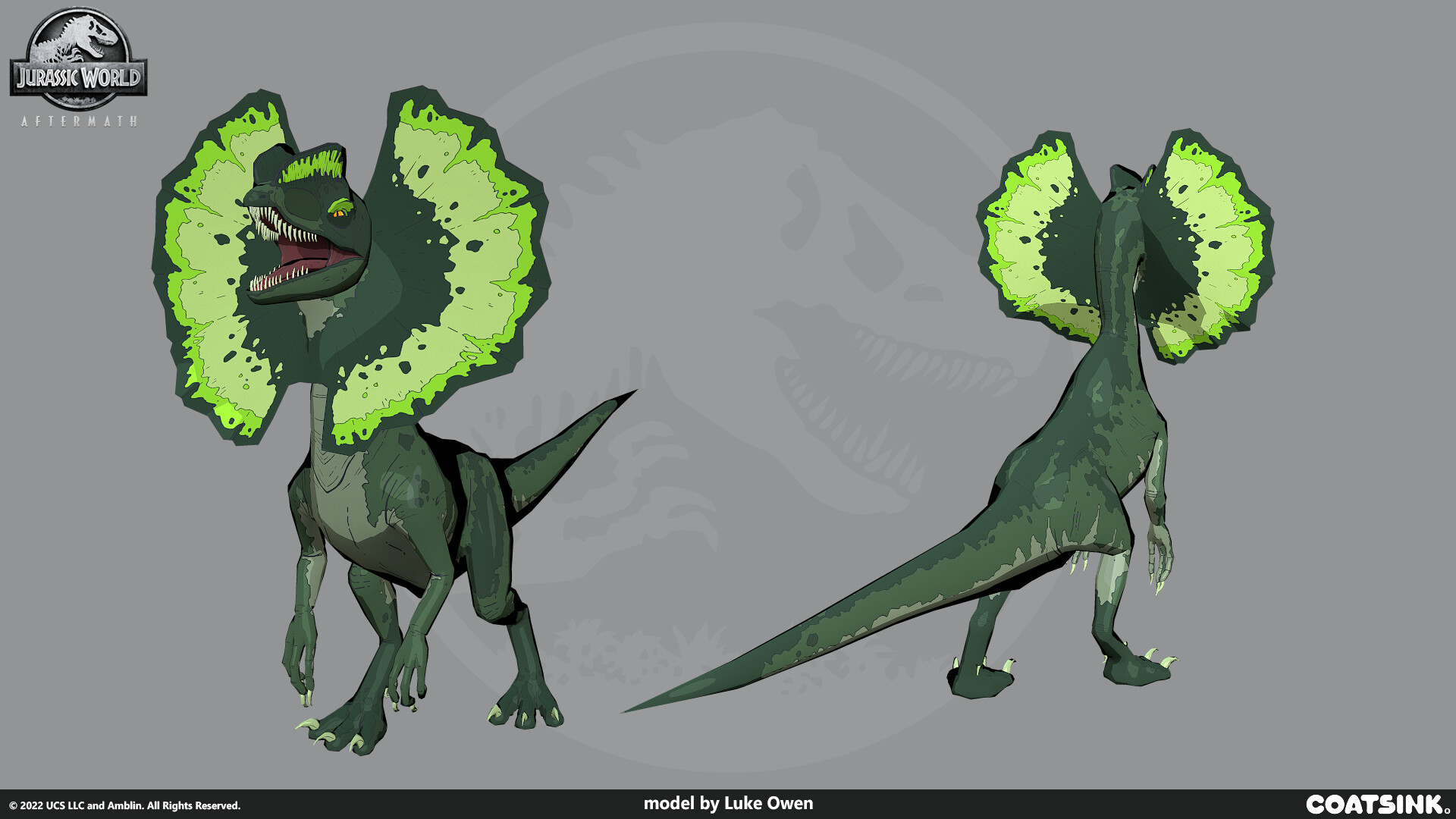 Knight_Steve I noticed with the Jurassic World Aftermath VR designs is that the Dilophosaurus has a more noticeable kink on the top jaw then the film counterpart