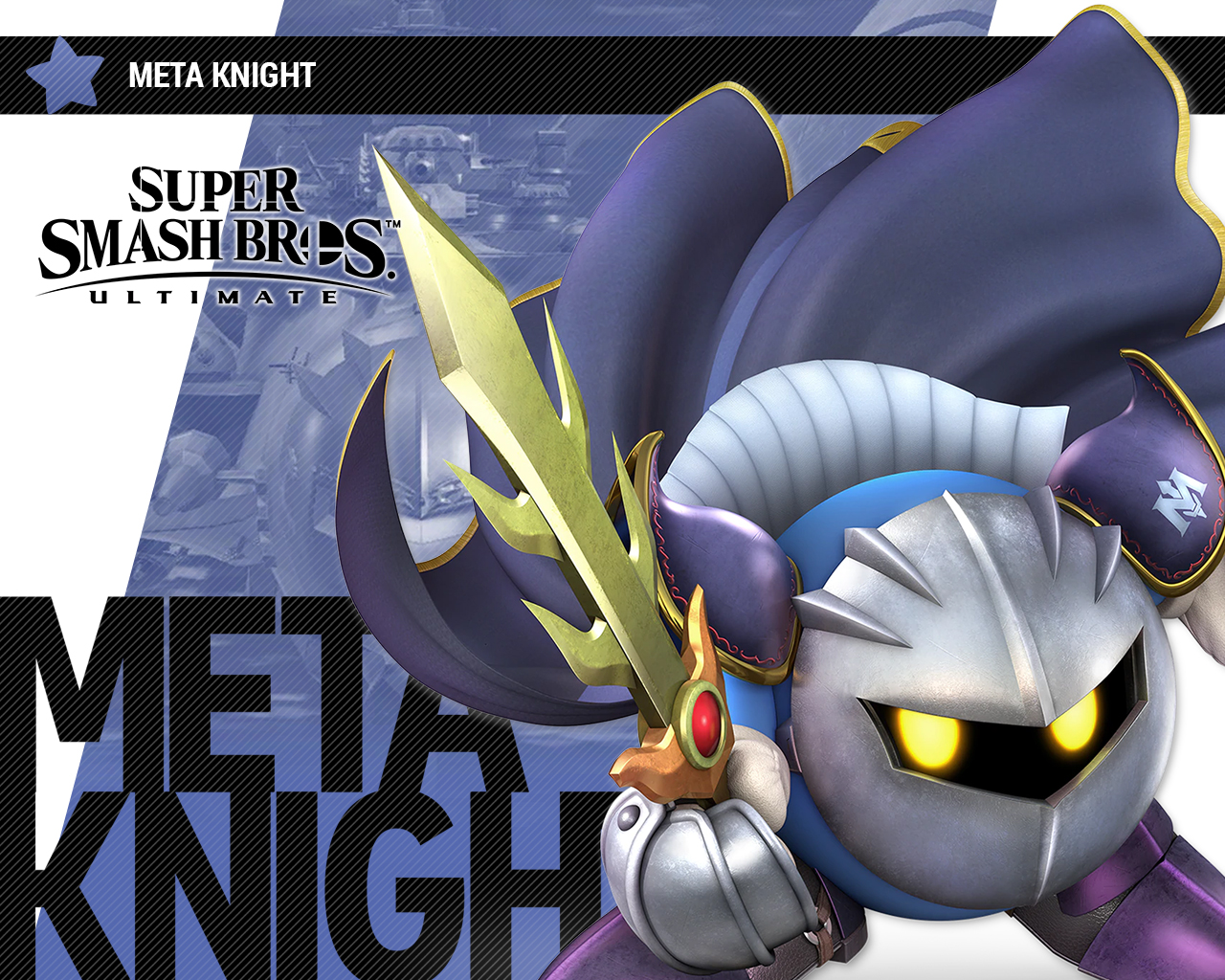 Super Smash Bros Ultimate Meta Knight Wallpaper with Monocle