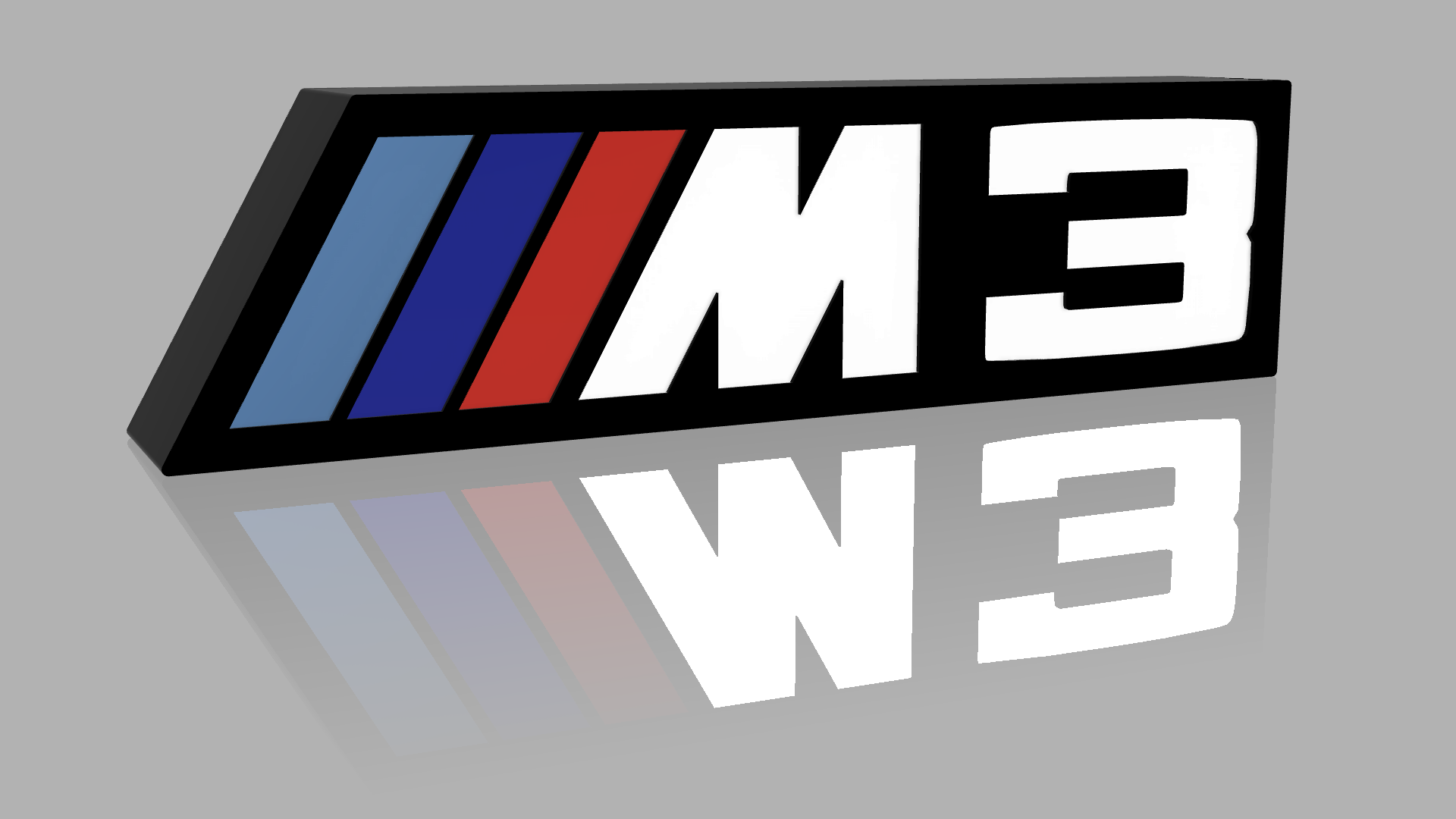 STL file BMW M3 Light Logo Lamp