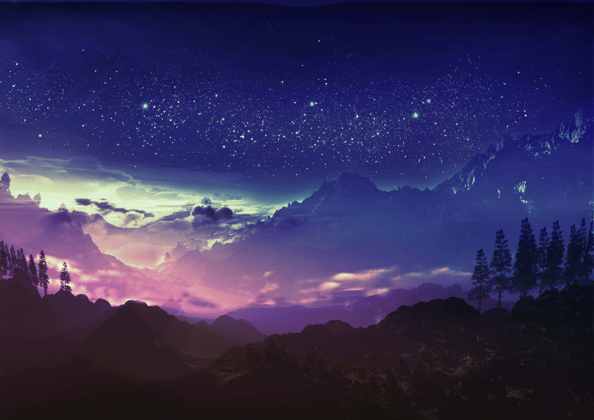 Anime Night Scenery Wallpaper