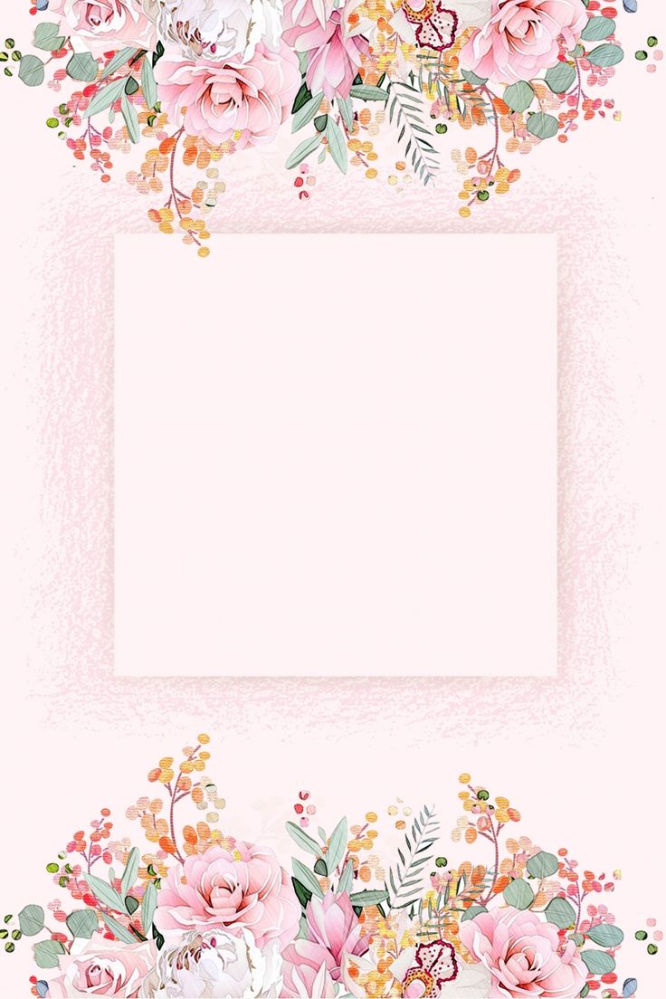 Vector Watercolor Hand Drawn Flowers Border Background Wallpaper Image For Free Download. Flower background design, Floral border design, Flower border