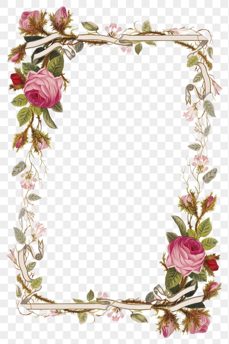 Floral Border Designs. Free Vector Graphics, Clip Art, PSD & PNG Frames & Background Image