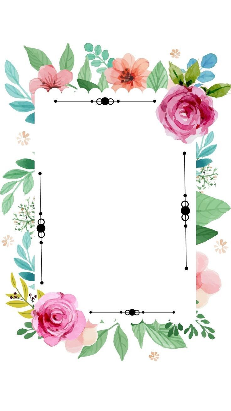 Kawaii *-*. Floral border design, Flower background wallpaper, Flower background