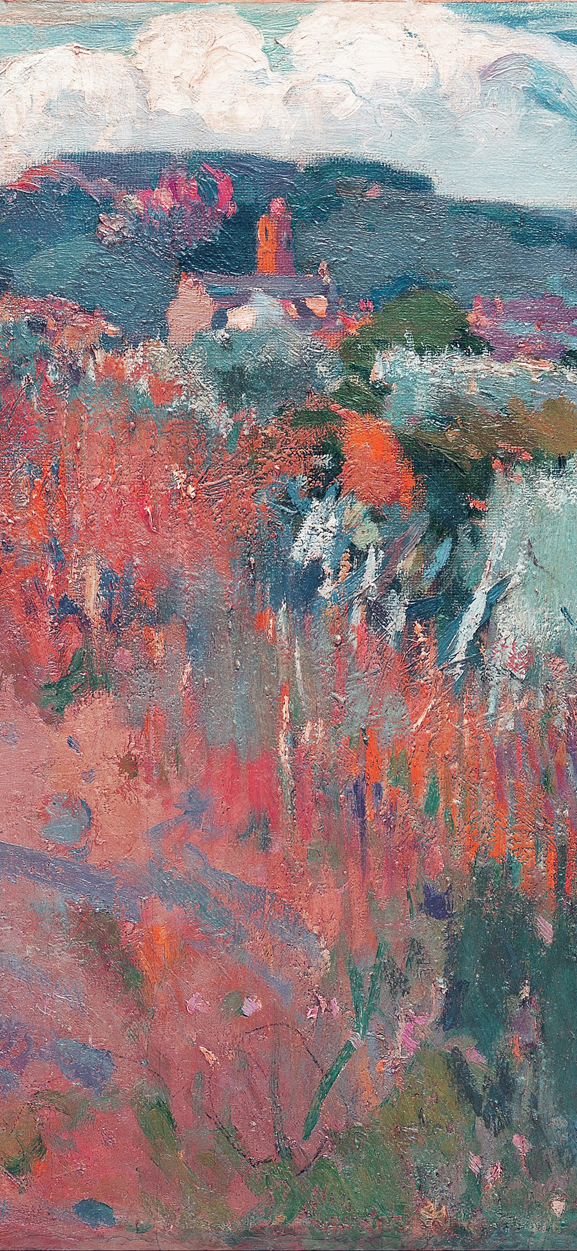 Joaquim Mir Horse Classic Painting Art Red Wallpaper